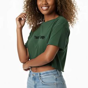 OEM ODM Custom Logo Printed 100% Cotton Polyester Summer Womens T-Shirts Oversized Heavyweight Breathable Streetwear Ladies Tee - Product Image 3