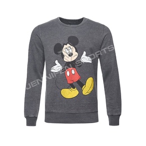 Personalizado cuello redondo 100% algodón polar francés Terry tejido de punto sudadera al por mayor cuello redondo Digital impreso sudadera - Product Image 1