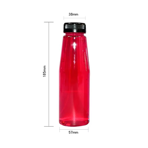 Bouteille en plastique PET vide jetable de qualité alimentaire pour jus d'orange et boissons, avec bouchon à vis Unalilia B0604, 200 pièces, 350 ml, 12 oz - Product Image 3