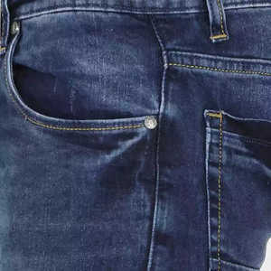 Pantalon large pour homme en denim extensible coupe ajustée, confortable, élégant, durable, en coton, avec design patchwork vintage - Product Image 4