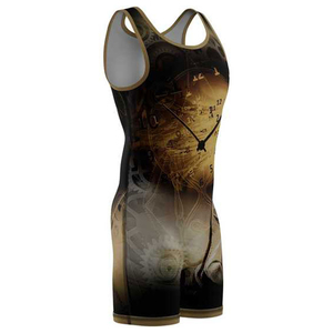 Combinaisons de lutte unisexes en spandex et polyester, compression pour la musculation, durables, pour l'entraînement, service OEM - Product Image 2