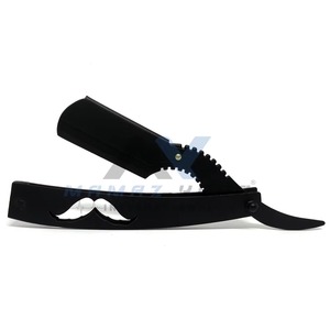 Professional Stainless Steel Straight Edge Barber Razor <b>Swing</b> Lock Manual Folding Shaver Sharp Safety Cutter <b>Single</b> Blade Holder - Product Image 2