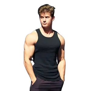 2023 Mannen Nieuwe Fitness Gym Tank Top Mannen Fitness Mouwloos Shirt Man Sport Vest Zwart Onderhemd Sportkleding