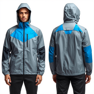 Best Selling Men's Spring Stand Collar Lightweight Windbreaker Jacket <b>Zip</b> Front Performance Casual Outerwear - Product Image 1
