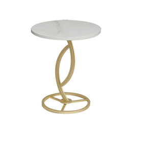 Metal Marble Top Coffee <b>Side</b> <b>Table</b> with a Mirror Top for a Stylish and Luxurious Room Accent - Product Image 4