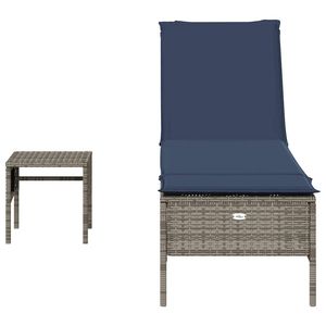 Tumbona de Patio con Respaldo Multi-posición en Ratán Sintético Gris, de Uso Individual o Múltiple - Product Image 4