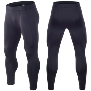 Wholesale High Elastic Quick Dry Breathable Gym <b>Tights</b> Skinny Color fast Sports <b>Men's</b> Running Leggings - Product Image 1