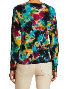 Custom Tie Dye Sweatshirt Multicolor Black Rainbow Crewneck <b>Pullover</b> <b>Men</b> Women Unisex Cotton Fleece Streetwear Regular Fit OEM - Product Image 6