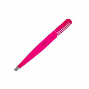 Pinzas Profesionales UBI Hechas a Mano de Acero Inoxidable Reutilizables para Cejas, Punta Inclinada, Peine Integrado de Precisión, Herramienta de Aseo Duradera - Product Image 1