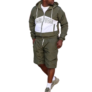 New Arrival Men's High Street Style 100% Cotton Shorts Sets Printed Summer T-shirt & Plus Size Short Tracksuit - Product Image 1