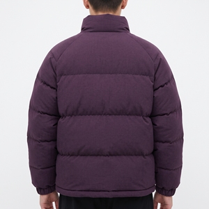Men's Casual Winter Cotton <b>Padded</b> Jacket Stand Collar Warm Puffer <b>Coat</b> Slim Fit Solid Color Outerwear - Product Image 5