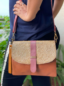 Nouveau Western élégant Multi cuir recyclé couleur trapu sac à bandoulière haute qualité en cuir sac à main coloré femmes côté sacs à bandoulière - Product Image 2