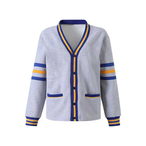 เสื้อคาร์ดิแกนขนแกะสำหรับสตรี SGRho แบบสั่งทำพิเศษ คอวี ผ้าฝ้าย 100% ปักลาย ขายส่งแบบ OEM พร้อมบริการติดฉลากส่วนตัว - Product Image 1