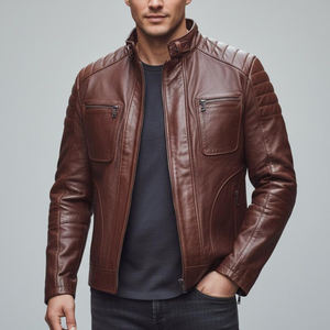 Chaquetas de Invierno de Cuero Genuino a la Moda para Hombre y Mujer, Chaquetas Casuales Elegantes, Prendas Exteriores de Cuero Suave de Primera Calidad, Duraderas - Product Image 1