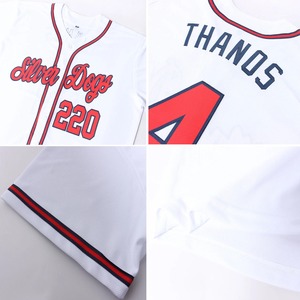 Anti-Bacterial Top Quality OMMiZ men Custom White Red-<b>Navy</b> <b>Baseball</b> Jersey - Product Image 6