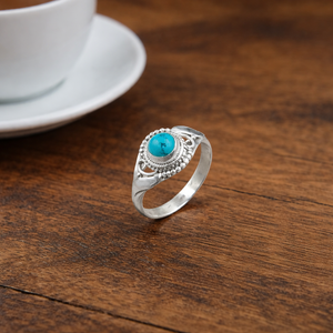 Natural Turquoise Gemstone 925 Sterling Silver <b>Ring</b> Handmade Boho Vintage <b>Statement</b> <b>Ring</b> Wholesale Jewelry Supplier Women Her - Product Image 6