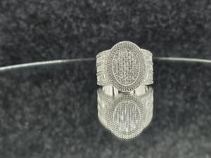 Men's 925 Silver Moissanite <b>Cocktail</b> <b>Ring</b> Baguette Cut Pave Setting Crown Shape Luxury Party Jewelry Moissanite anniversary <b>ring</b> - Product Image 2