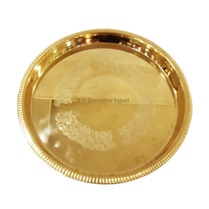 Assiettes de Présentation Métalliques Personnalisées en Gros, Plaqué Or, Vaisselle Décorative pour Mariages et Événements, Prix Fabricant - Product Image 3