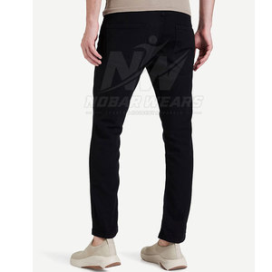 Pantalons en jean élégants pour hommes Coupe slim droite Tissu respirant Style de vie moderne Pantalons en jean décontractés pour hommes - Product Image 2