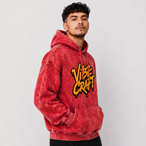 Sweat à capuche pour homme en coton épais, coupe décontractée, effet vintage, broderie personnalisée, streetwear décontracté, vêtements en gros - Product Image 3