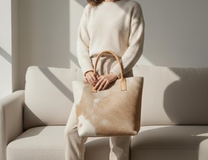 High Demand Cowhide Hair Tote Bag Women Custom OEM Premium Lightweight Waterproof <b>Summer</b> Outdoor <b>Handbags</b> Wholesale Price - Product Image 5