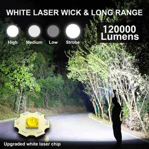 CITICITY Lampe torche tactique LED haute puissance la plus vendue, rechargeable, 4 modes, en alliage d'aluminium, pour situations d'urgence et activités de plein air - Product Image 2