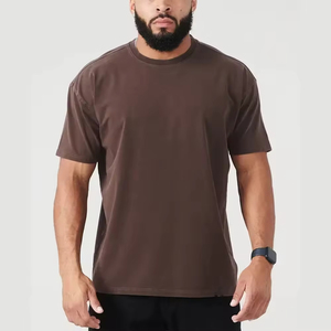 เสื้อยืดทรงบ็อกซี่ผ้าฝ้าย 100% สำหรับผู้ชาย ขายส่ง ไซส์ใหญ่ สไตล์สตรีท ระบายอากาศดี ไหล่ตก คอกลม น้ำหนักผ้า 300 กรัม - Product Image 3