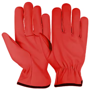 Gants de travail robustes en cuir de mouton, antistatiques, respirants, avec manchette élastique, pour la sécurité industrielle, la conduite, le jardinage, doux - Product Image 5