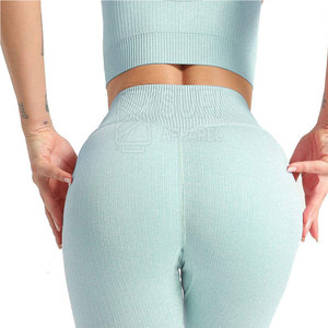 Elegant Design Solid Front Workout Yoga Set for Women High Waist <b>Butt</b> <b>Lifting</b> Breathable Spandex/Cotton <b>Leggings</b> 2-Piece - Product Image 4