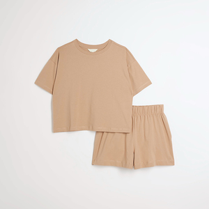 Ensemble short et haut 2 pièces pour femme, 100% coton, respirant, séchage rapide, coupe classique, prix abordable, tendance, nouvelle arrivée, best-seller - Product Image 5