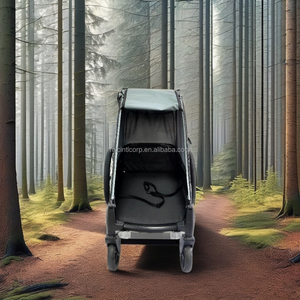 Poussette pour animaux de compagnie en alliage d'aluminium Big Dog Remorque pour vélo Suspension indépendante Léger Facile à plier - Compagnon idéal pour l'extérieur - Product Image 4