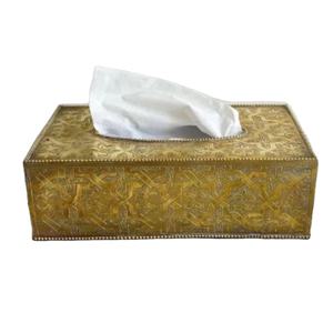 Fabuloso servilletero Rectangular caja de pañuelos de latón de Metal de alta calidad para encimera de cocina decoración de hogar y oficina caja de pañuelos - Product Image 1
