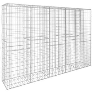 ผนัง gabion กับฝาครอบเหล็กชุบสังกะสี118.1 "x 19.7" x 78.7 "สำหรับการจัดสวนและดาดฟ้า - Product Image 2