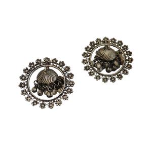 Jhumka ต่างหูแบบตะวันตกของผู้หญิง,ตุ้มหูทองเหลืองทันสมัยทำด้วยมือรุ่นล่าสุด - Product Image 3