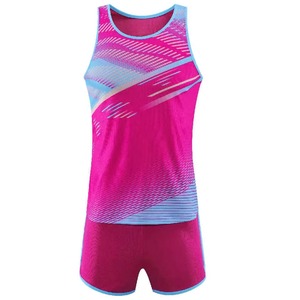 Uniformes Deportivos Personalizados para Atletismo, Servicio OEM al por Mayor, Ropa Deportiva para Correr, Estilo Adulto, Impresos, Transpirables, 100% Poliéster - Product Image 1