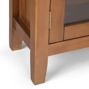 Armoire de rangement d'entrée Acadian en bois brun doré clair pour salon - Product Image 4
