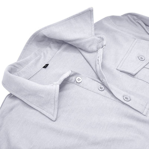 เสื้อโปโลผู้ชายสั่งทำขายส่ง แขนยาว สีพื้น คุณภาพสูง สไตล์ลำลอง - Product Image 5