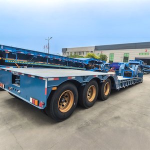 Semirremolque de Plataforma Baja de Alta Calidad a Precio de Fábrica, Semirremolque de Plataforma Baja de Servicio Pesado para Transporte de Equipos de Construcción y Carga Pesada - Product Image 1