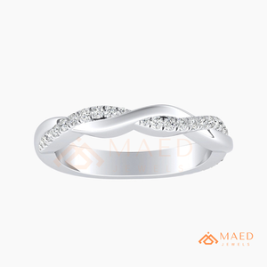925 Sterling <b>Silver</b> Twisted Moissanite <b>Ring</b> Lab Grown Diamond Wedding Band Fine Jewelry <b>Eternity</b> <b>Ring</b> Women - Product Image 5