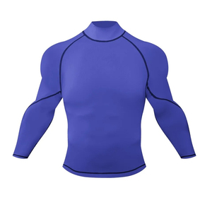 <b>Men</b> <b>Compression</b> Running Long Sleeve T-<b>shirt</b> Custom Base Layer Gym Sports Boxing Workout MMA Rash Guard Anti-UV UPF50 - Product Image 3