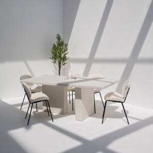 Mesa de Comedor de Microhormigón Vandana Aureo Aston con Diseño Moderno y Minimalista - Product Image 3