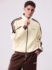Pantalon de survêtement décontracté brodé pour homme (uniquement) avec poches zippées, coupe large, style Y2K, streetwear quotidien pour homme - Product Image 4