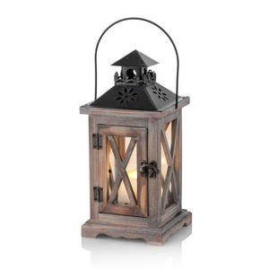Handcrafted Pine Wood Vintage <b>Lantern</b> Wholesale | Moradabad India - Product Image 1