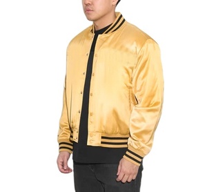 Chaqueta universitaria de satén 100% poliéster personalizada para deportes de baloncesto chaqueta de béisbol universitaria personalizada para hombres - Product Image 4