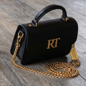 Mini sac bandoulière avec chaîne dorée et fermoir, mini sac à bandoulière en cuir unisexe, sac mini en cuir tendance pour femme - Product Image 5