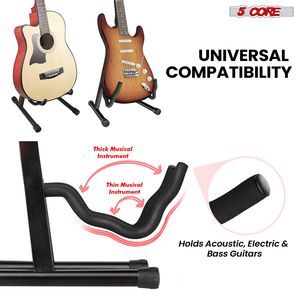 Support de guitare en forme de A avec bras en mousse souple et base antidérapante en caoutchouc pour guitares acoustiques, électriques et basses, pliable - Product Image 4