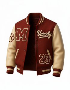 Blouson universitaire de baseball pour homme, personnalisé, imperméable, respirant, à capuche, en laine, style sportswear, streetwear, décontracté, à fermeture frontale - Product Image 1