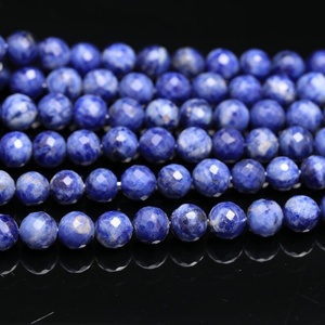 Vente en gros de sodalite naturelle à facettes de forme ronde pierres précieuses en vrac pour la fabrication de bijoux - Product Image 4