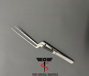 Pinzas de tejido Taylor con forma de bayoneta, 1x2 dientes, de acero inoxidable, micropinzas quirúrgicas para disección - Product Image 1
