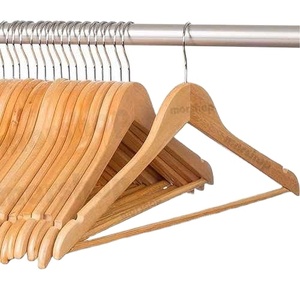 Cintres en bois pour vêtements et sacs, très vendus en gros, pour l'affichage dans la garde-robe ou la salle de bain - Product Image 5